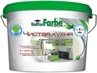 Краска для кухонь и ванных комнат Doctor Farbe белоснежная (бан.3 кг) Купить Моющаяся краска Воронеж Россия. Интернет-магазин краски для стен моющиеся, грунтовки, эмали, водозащитные деревозащитные составы, кузнечные краски с доставкой по г. Воронеж и другим городам России